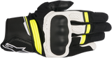 ALPINESTARS Booster Gloves - Black/White/Yellow - 2XL 3566917-125-2X