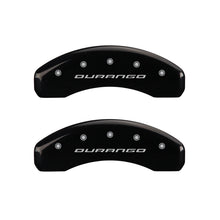 Cargar imagen en el visor de la galería, MGP 4 Caliper Covers Engraved Front &amp; Rear With out stripes/Durango Black finish silver ch