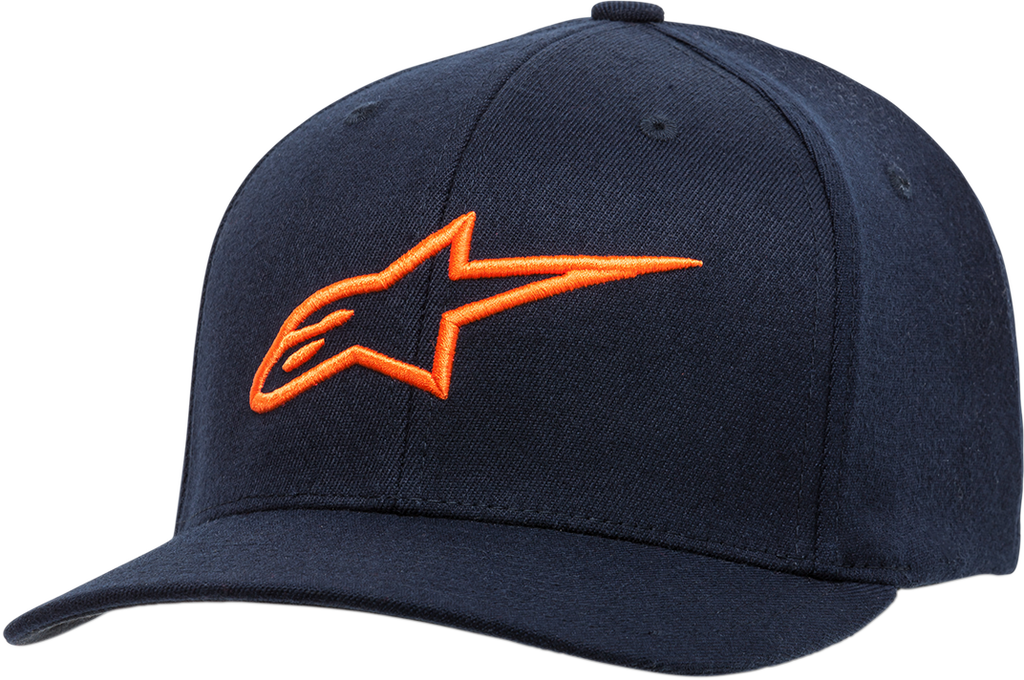 ALPINESTARS Ageless Hat- Curved Bill - Navy/Orange - Small/Medium 1017810107032SM