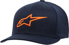 Load image into Gallery viewer, ALPINESTARS Ageless Hat- Curved Bill - Navy/Orange - Small/Medium 1017810107032SM