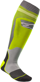 ALPINESTARS MX Plus 1 Socks - Yellow/Gray - Large/2XL 4701820-501-L2X