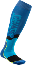 Charger l&#39;image dans la galerie, ALPINESTARS MX Plus 2 Socks - Black/Cyan - Large/2XL 4701920-707-L2X