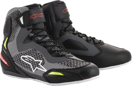 ALPINESTARS Faster-3 Rideknit Shoes - Black/Gray/Red/Yellow - US 12 2510319131512