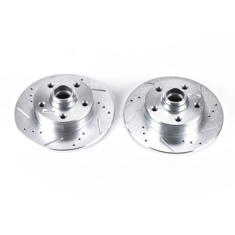 Power Stop 92-95 Volkswagen Corrado Rear Evolution Drilled & Slotted Rotors - Pair - 2to4wheels