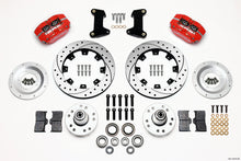 गैलरी व्यूवर में इमेज लोड करें, Wilwood Dynapro Dust-Boot Front Kit 12.19in Drilled Red 74-80 Pinto/Mustang II Disc Spindle only