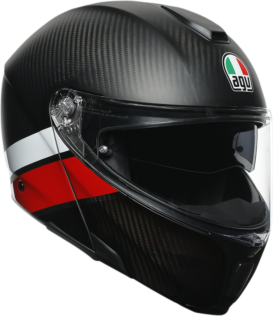 AGV SportModular Helmet - Layer - Carbon/Red/White - Small 211201O2IY01210