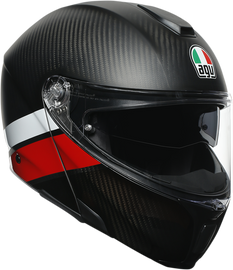 AGV SportModular Helmet - Layer - Carbon/Red/White - Small 211201O2IY01210