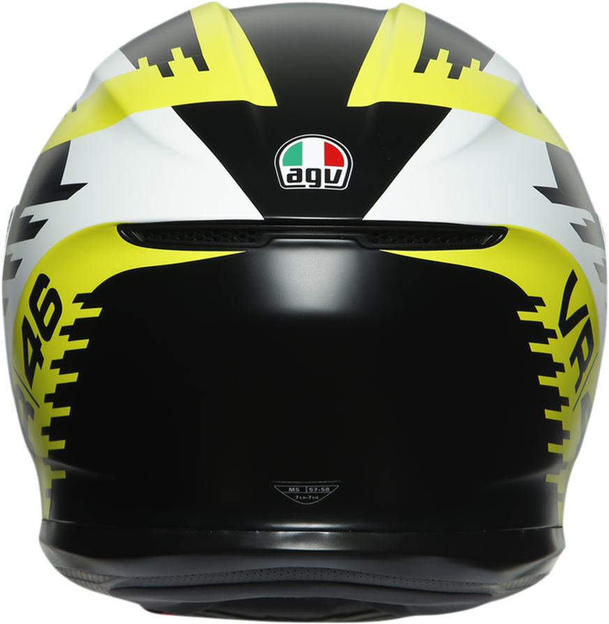 AGV K6 Helmet - Rapid 46 - Black/Yellow - ML 216301O0NY00108