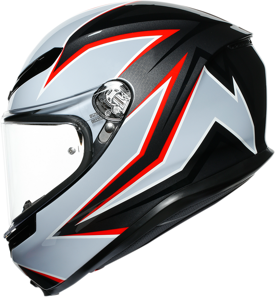 AGV K6 Helmet - Flash - Black/Gray/Red - MS 216301O2MY01006