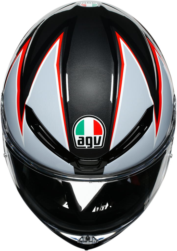 AGV K6 Helmet - Flash - Black/Gray/Red - ML 216301O2MY01008