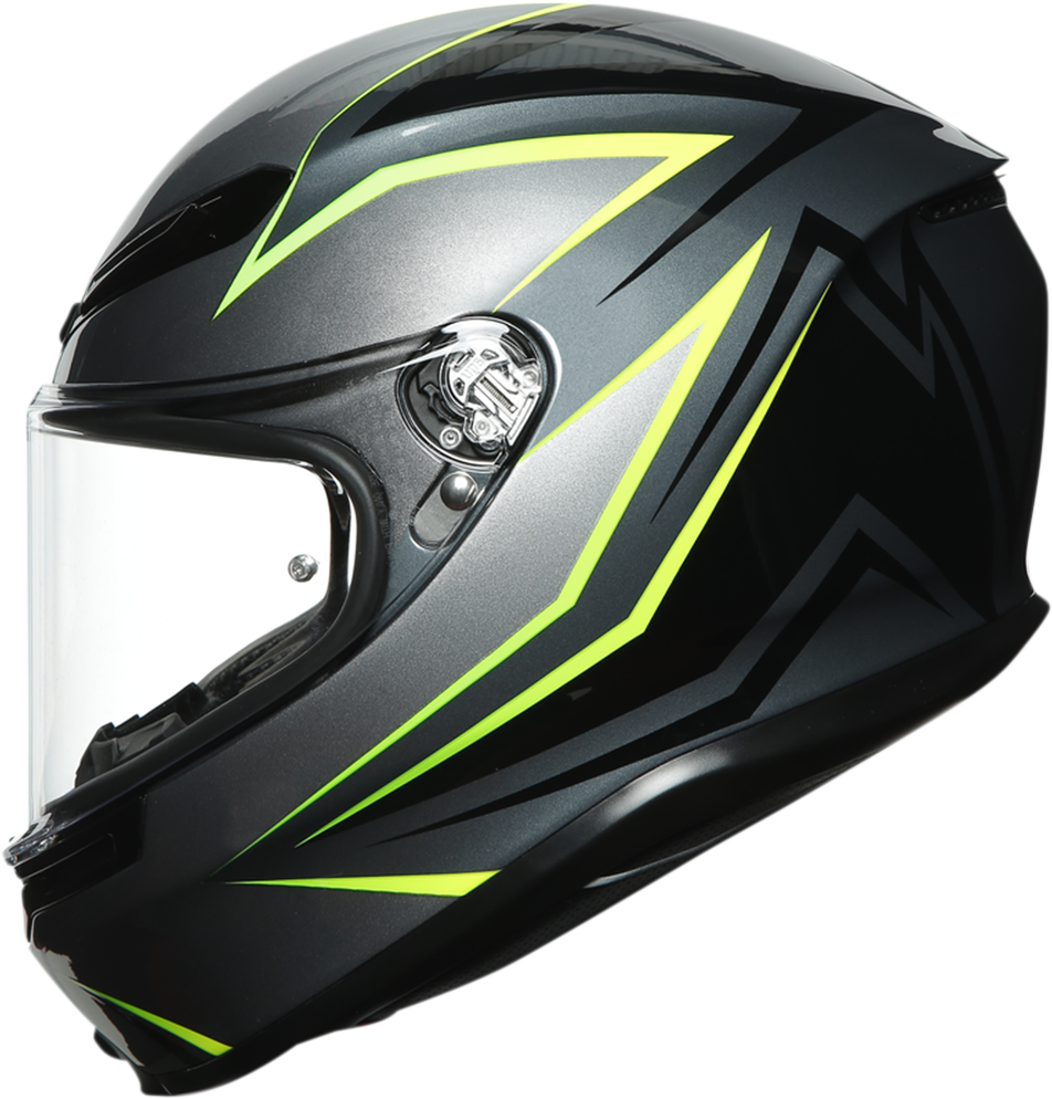 AGV K6 Helmet - Flash - Gray/Black/Lime - ML 216301O2MY01108