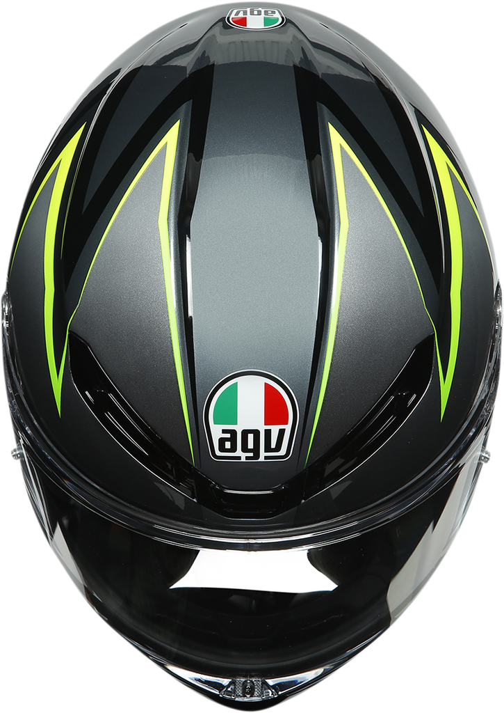 AGV K6 Helmet - Flash - Gray/Black/Lime - ML 216301O2MY01108