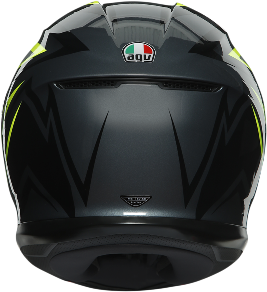 AGV K6 Helmet - Flash - Gray/Black/Lime - ML 216301O2MY01108