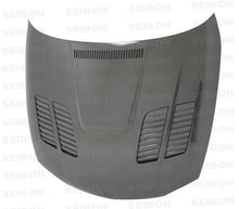 Carica l&#39;immagine nel visualizzatore di Gallery, Seibon 08-11 BMW 1 Series (E81/E82) 2DR/HB GTR-Style Carbon Fiber Hood