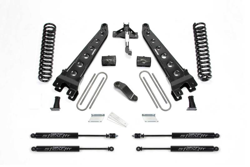 Fabtech 2017 Ford F450/F550 4WD Diesel 6in Radius Arm System w/Stealth Shocks