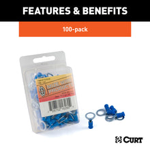 गैलरी व्यूवर में इमेज लोड करें, Curt Ring Terminals (16-14 Wire Gauge 3/8in Stud Size 100-Pack)