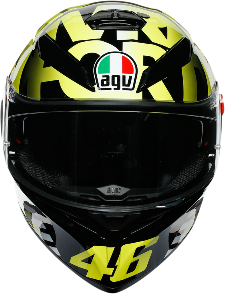 agv k3 rossi sv 46 full face helmet with Aero Spoiler and Ultravision visor Rossi Agv K Series Helmet