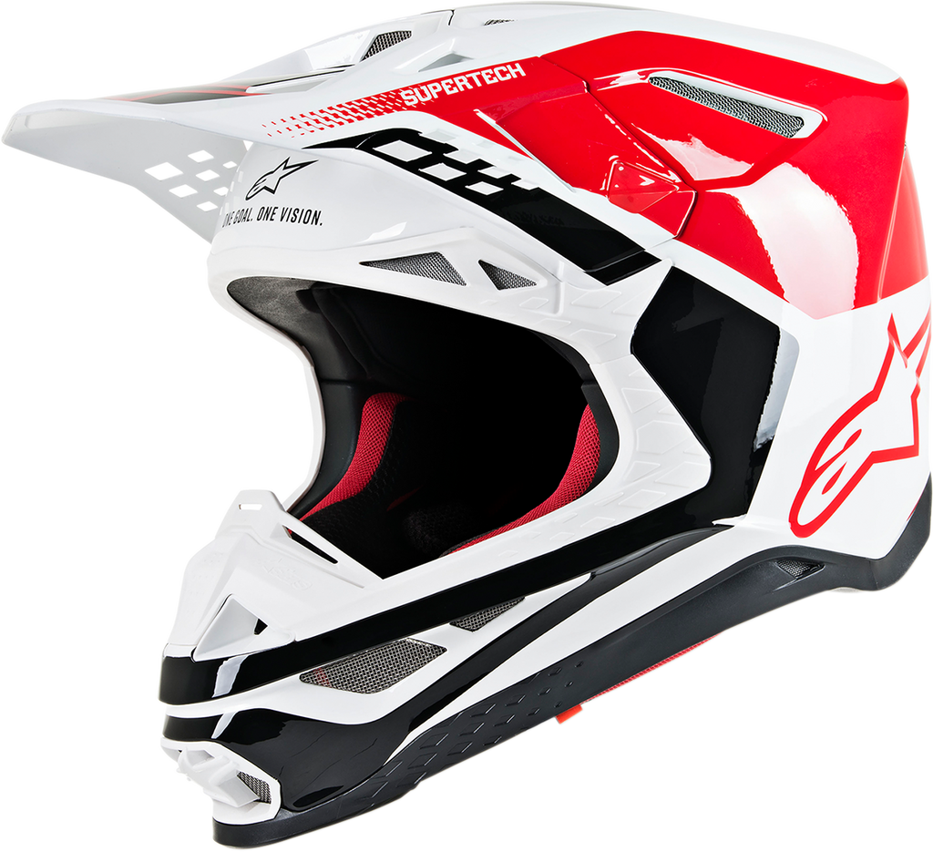 ALPINESTARS Supertech M8 Helmet - Triple - MIPS - Red/White Glossy - Small 8301319-3182-SM
