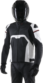 ALPINESTARS Core Leather Jacket - Black/White - US 48 / EU 58 3101316-12-58