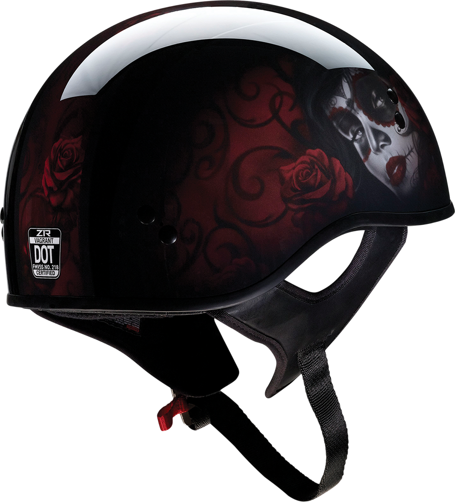 Z1R Vagrant Helmet - Red Catrina - Black/Red - XS 0103-1313
