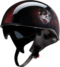 गैलरी व्यूवर में इमेज लोड करें, Z1R Vagrant Helmet - Red Catrina - Black/Red - Large 0103-1316