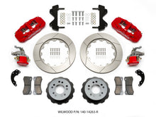 Charger l&#39;image dans la galerie, Wilwood AERO4 / MC4 Rear Kit 14.00 Red Currie Pro-Tour Unit Bearing Floater