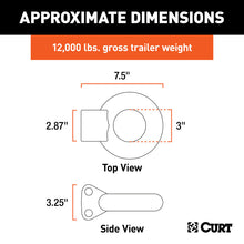 Load image into Gallery viewer, Curt Channel-Style Lunette Eye (12000lbs 3in I.D. Raw)
