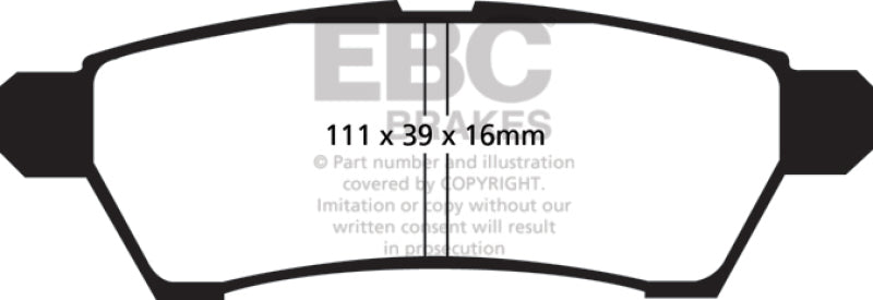 EBC 05+ Nissan Frontier 2.5 2WD Ultimax2 Rear Brake Pads - 2to4wheels