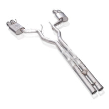 Charger l'image dans la galerie, Stainless Works 18+ Ford Mustang GT 3in Legend 304SS Catback w/ H-Pipe Quad Polished Tips (No Valve)
