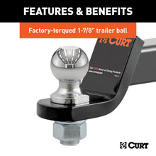 Carica l&#39;immagine nel visualizzatore di Gallery, Curt Loaded Ball Mount w/1-7/8in Ball (2in Shank 3500lbs 2in Drop)
