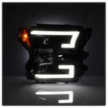 Cargar imagen en el visor de la galería, Spyder Ford F150 2015-2017 Projector Headlights - Light Bar DRL LED - Black PRO-YD-FF15015-LBDRL-BK