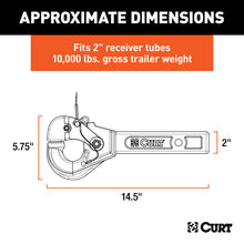 Carica l&#39;immagine nel visualizzatore di Gallery, Curt Receiver-Mount Pintle Hook (2in Shank 10000lbs 2-1/2in Lunette Eyes)