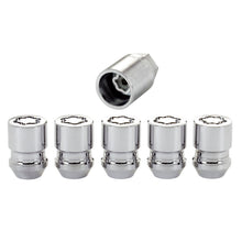 Laden Sie das Bild in den Galerie-Viewer, McGard Wheel Lock Nut Set - 5pk. (Cone Seat) M12X1.5 / 13/16 Hex / 1.28in. Length - Chrome
