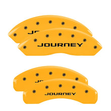 Carica l&#39;immagine nel visualizzatore di Gallery, MGP 4 Caliper Covers Engraved Front &amp; Rear Avalanche Yellow finish black ch