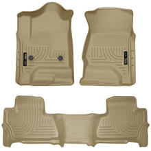 गैलरी व्यूवर में इमेज लोड करें, Husky Liners 2015 Chevy/GMC Suburban/Yukon XL WeatherBeater Combo Tan Front &amp; 2nd Seat Floor Liners