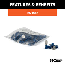 Carica l&#39;immagine nel visualizzatore di Gallery, Curt Male Quick Connectors (16-14 Wire Gauge 100-Pack)