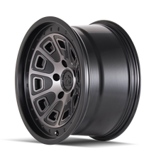 Cargar imagen en el visor de la galería, Mayhem 8301 Flat Iron 18x9 / 5x127 BP / 0mm Offset / 78.1mm Hub Matte Black w/ Dark Tint Wheel