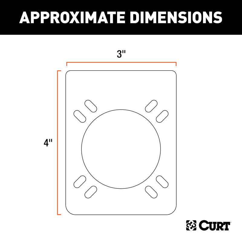 Curt Connector Mounting Brackets for 7-Way RV Blade (Black 12-Pack)