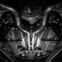 Charger l'image dans la galerie, Stainless Works 2018+ Ford Mustang GT 3in Redline Series Catback X-Pipe w/Active Valves &amp; Quad Tips