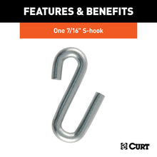 Load image into Gallery viewer, Curt 27in Safety Chain w/1 S-Hook (5000lbs Clear Zinc)