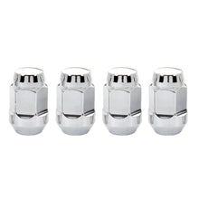 Laden Sie das Bild in den Galerie-Viewer, McGard Hex Lug Nut (Cone Seat Bulge Style) 1/2-20 / 3/4 Hex / 1.45in. Length (4-pack) - Chrome