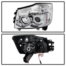 गैलरी व्यूवर में इमेज लोड करें, Spyder Nissan Titan 04-14/Armada 04-07 Projector Headlights LED Halo LED Chrm PRO-YD-NTI04-HL-C