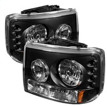 Laden Sie das Bild in den Galerie-Viewer, Spyder Chevy Silverado 1500 99-02 LED Crystal Headlights Blk HD-YD-CS99-1PC-AM-BK