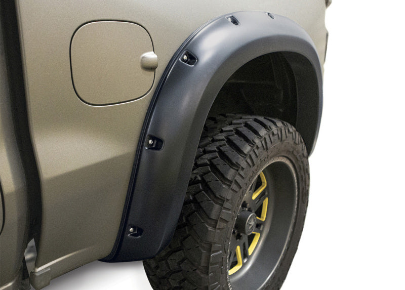 Lund 19-21 GM Silverado/Sierra RX-Rivet Smooth Elite Series Fender Flares w/Black Bolts - Black 2pc