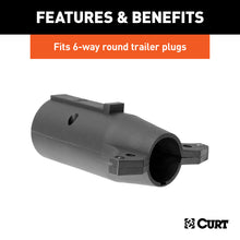 Load image into Gallery viewer, Curt Adapter (7-Way RV Blade to 6-Way Round Trailer Center Pin Auxiliary Packaged)