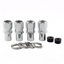 Laden Sie das Bild in den Galerie-Viewer, McGard Hex Lug Nut (Drag Racing Reg. Shank) M12X1.5 / 13/16 Hex / 1.86in. Length (4-Pack) - Chrome