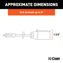 Carica l&#39;immagine nel visualizzatore di Gallery, Curt RV 7 To 4-Flat Coiled Adapter
