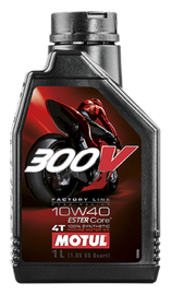 Motul 1L Synthetic-ester Oil 300V Factory Line Road Racing 10W40 - Single image 1