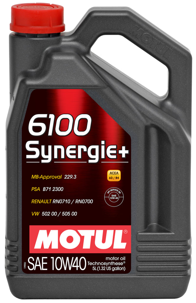 Motul 5L Technosynthese Engine Oil 6100 SYNERGIE+ 10W40 4X5L - Single  image 1