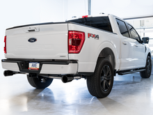 Carica l&#39;immagine nel visualizzatore di Gallery, AWE 0FG 21+ Ford F150 Dual Split Rear Cat-Back Exhaust- 5in Diamond Black Tips